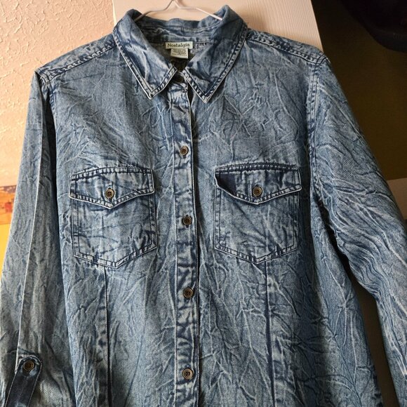 Nostalgia Denim Embroidered Top - Picture 3 of 14